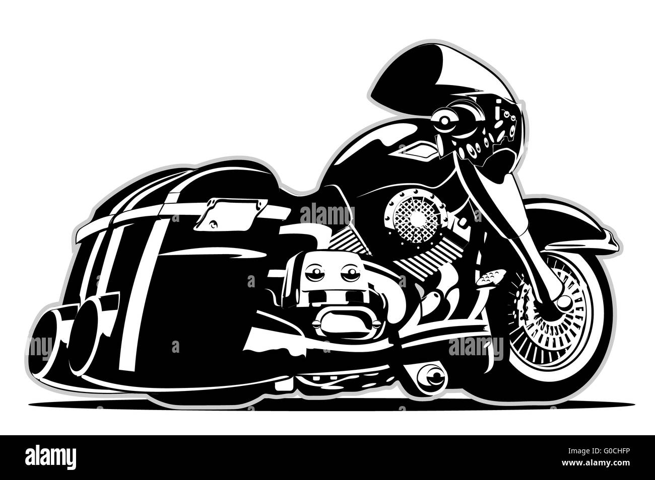 Moto Cartoon Banque D'Images