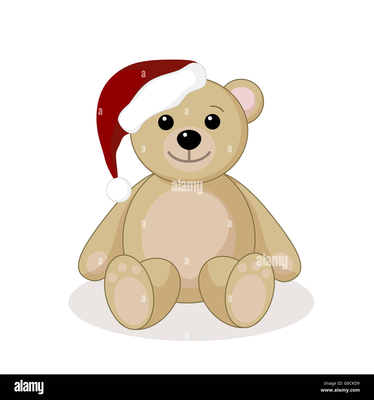 Teddy with Santa hat Banque D'Images