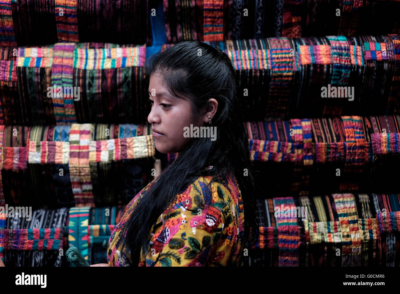Le marché de Chichicastenango également connu sous le nom de Santo Tomás Chichicastenango une ville dans le département de Guatemala El Quiché, connu pour sa culture Maya Kiche traditionnels. Banque D'Images