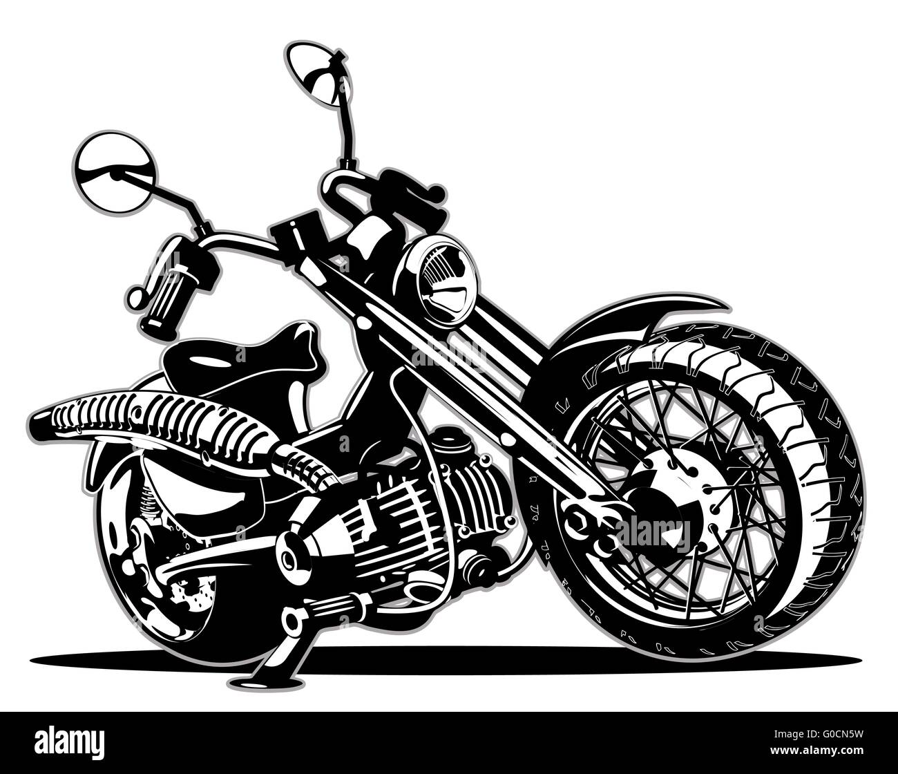 Moto Cartoon Banque D'Images