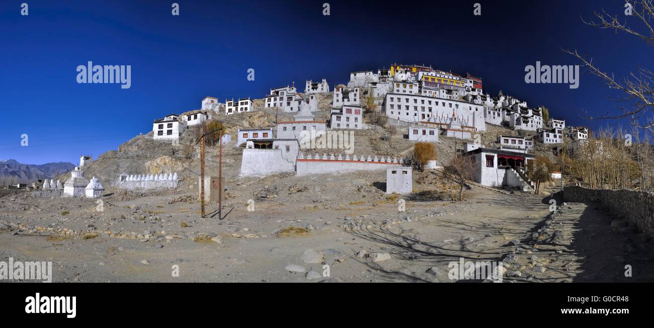 Vue pittoresque du monastère Thiksey au Ladakh Banque D'Images