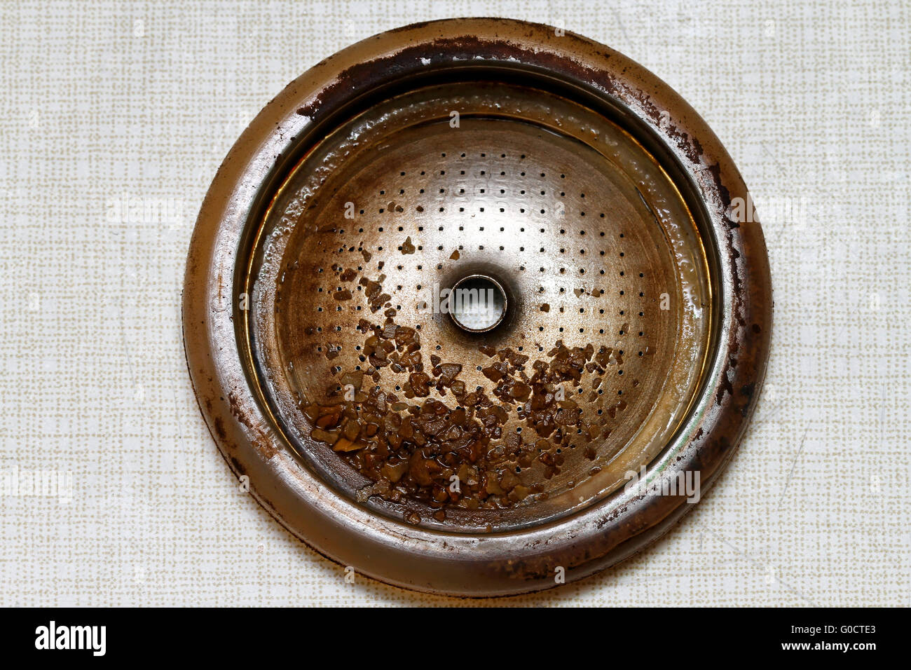 Obstruction du filtre à sédiments à cafetière Banque D'Images