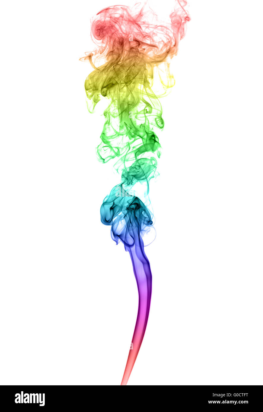 Résumé La fumée multicolore sur un fond clair Banque D'Images