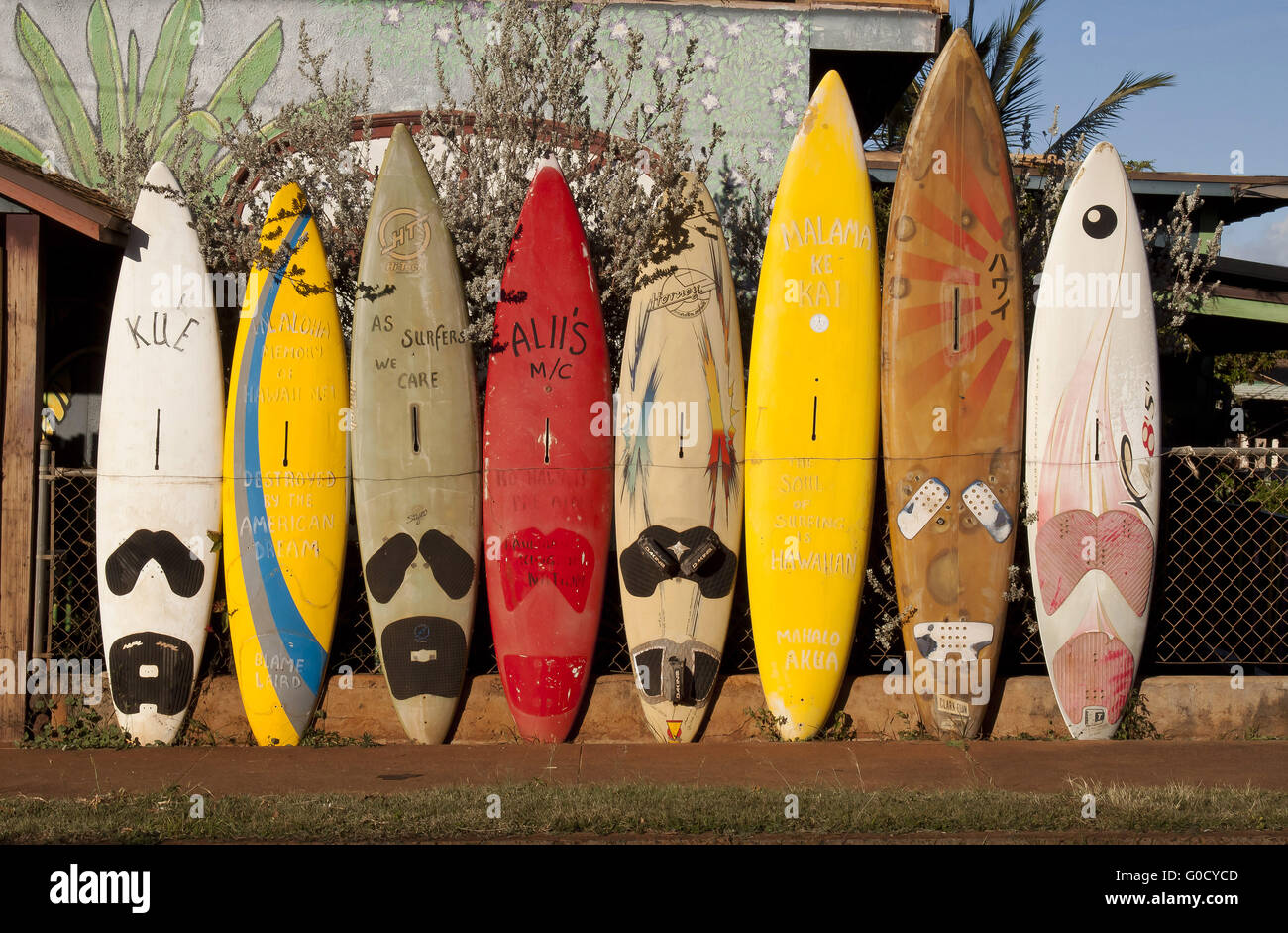 Surfboard fence Banque de photographies et d’images à haute résolution