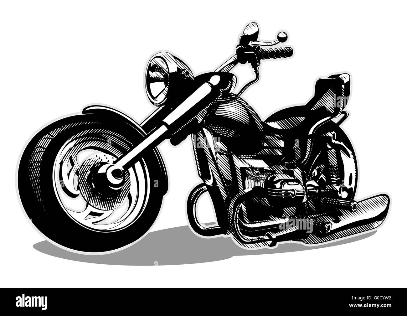 Vector Cartoon Moto Banque D'Images
