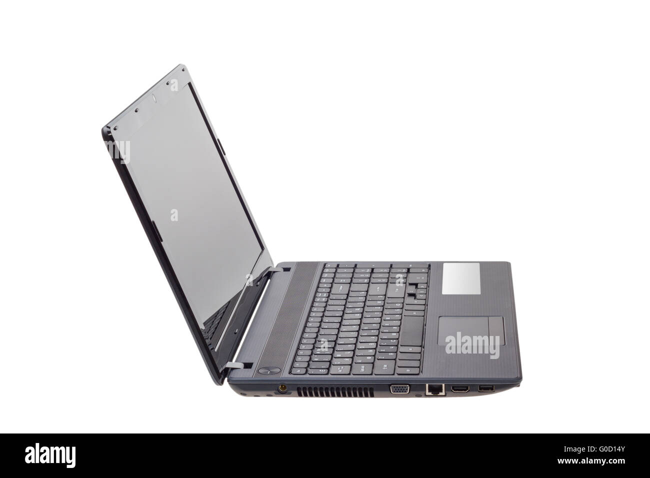 Collection électronique - ordinateur portable moderne isolé sur fond blanc Banque D'Images