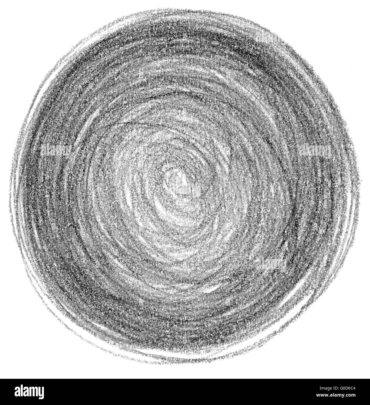 Cercle abstrait gribouillis crayon texture de fond. Banque D'Images