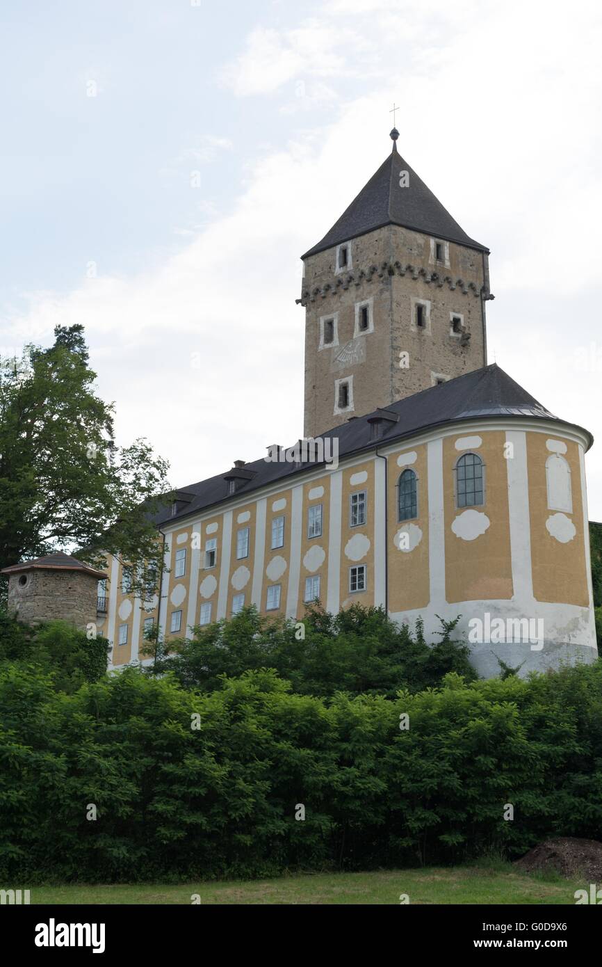 Château Neuhaus - Gros plan sur le Danube - Autriche Banque D'Images