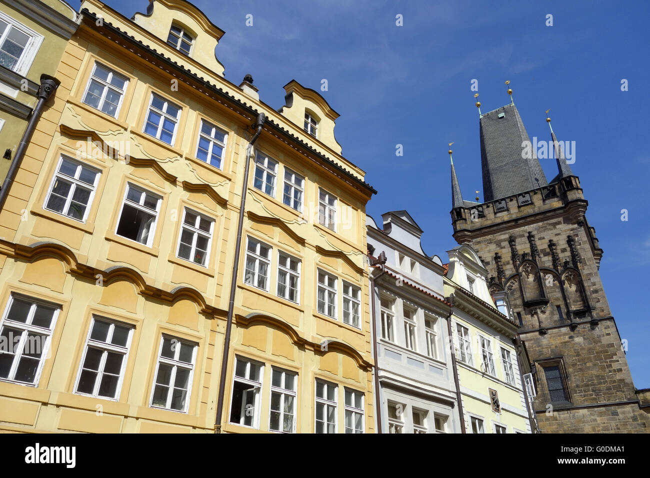 Petite ville de La Tour du pont Charles à Prague Banque D'Images