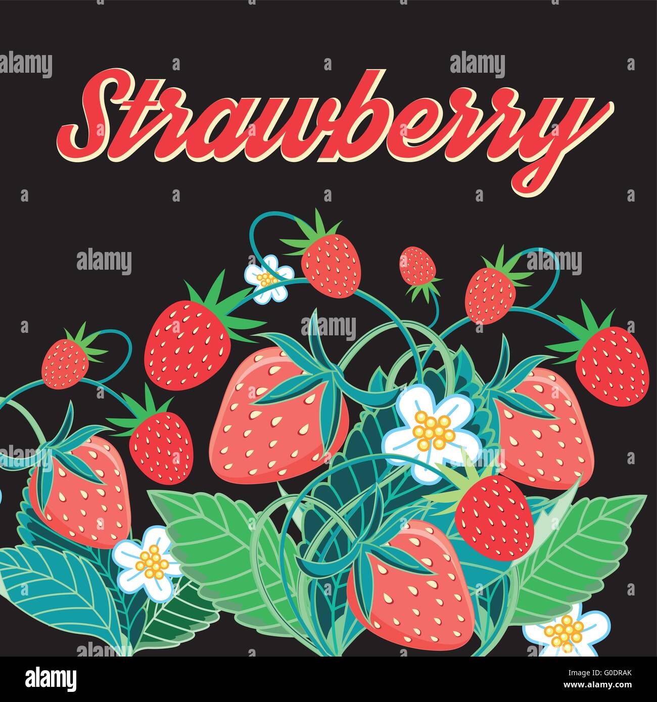 Un Illustrationof fraises savoureuses lumineux Illustration de Vecteur