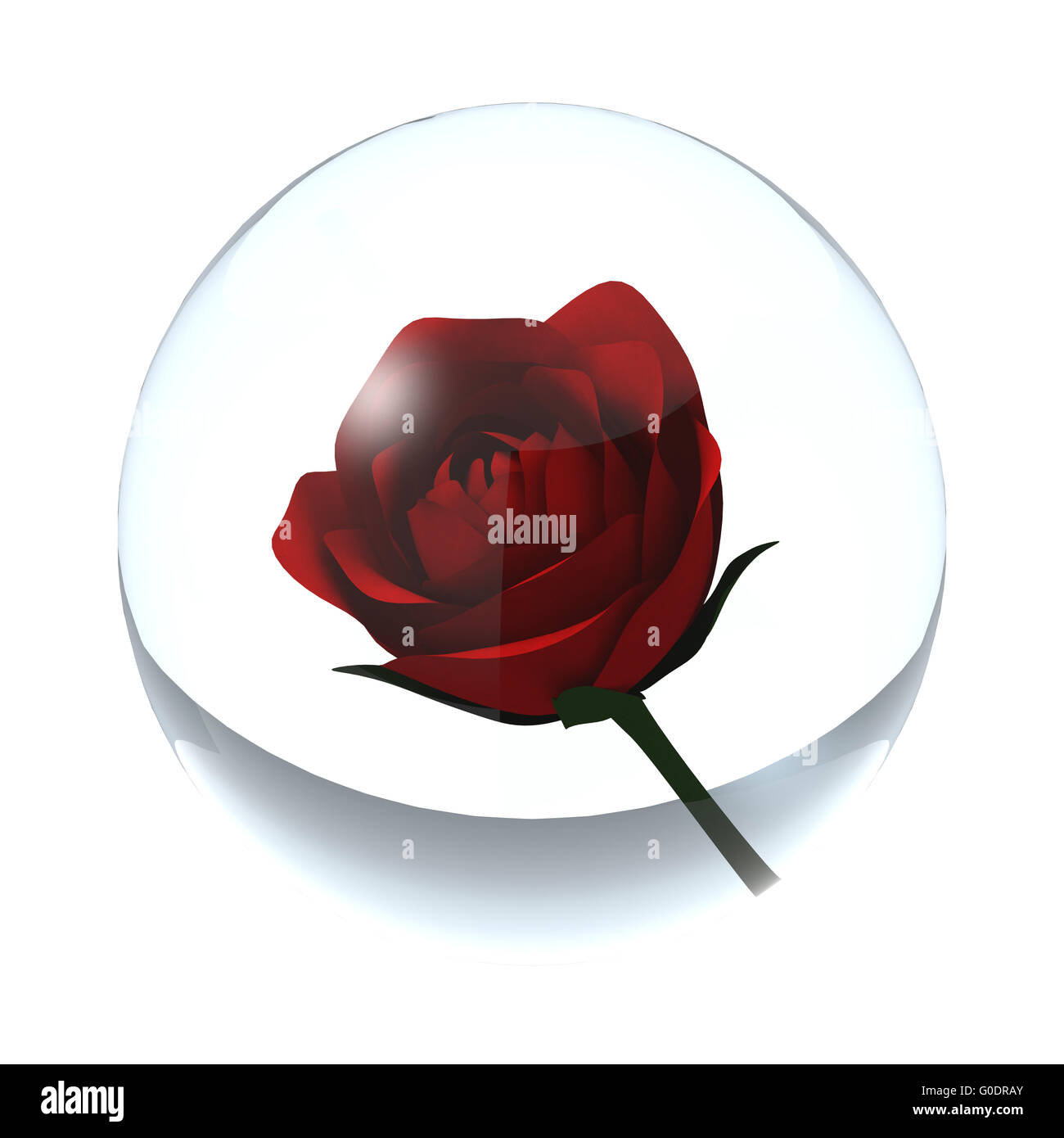 Icône fleur rose rouge Banque D'Images