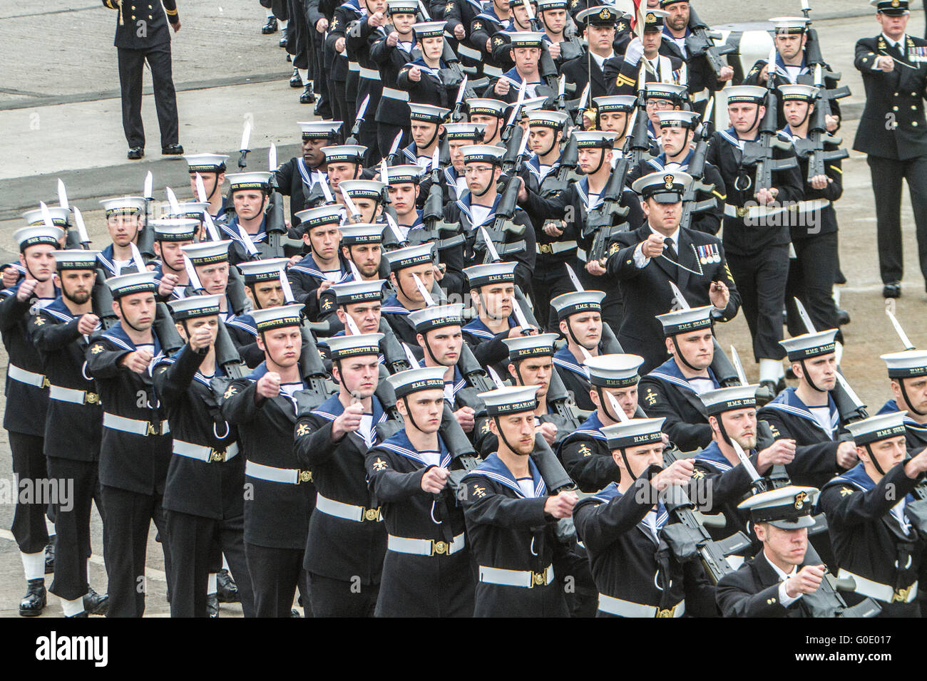 Marcher dans le temps et les marins formation Banque D'Images