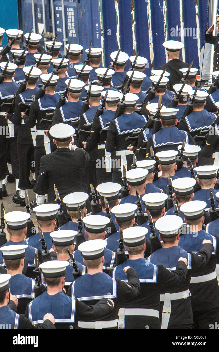 Marcher dans le temps et les marins formation Banque D'Images