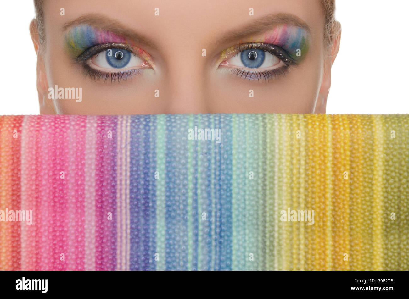 Photo horizontale yeux multicolores et wallet Banque D'Images