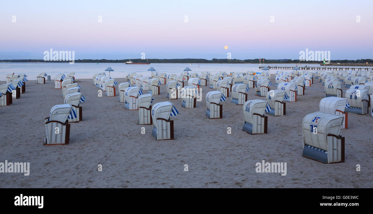 Plage Près de Travemünde, Allemagne Banque D'Images