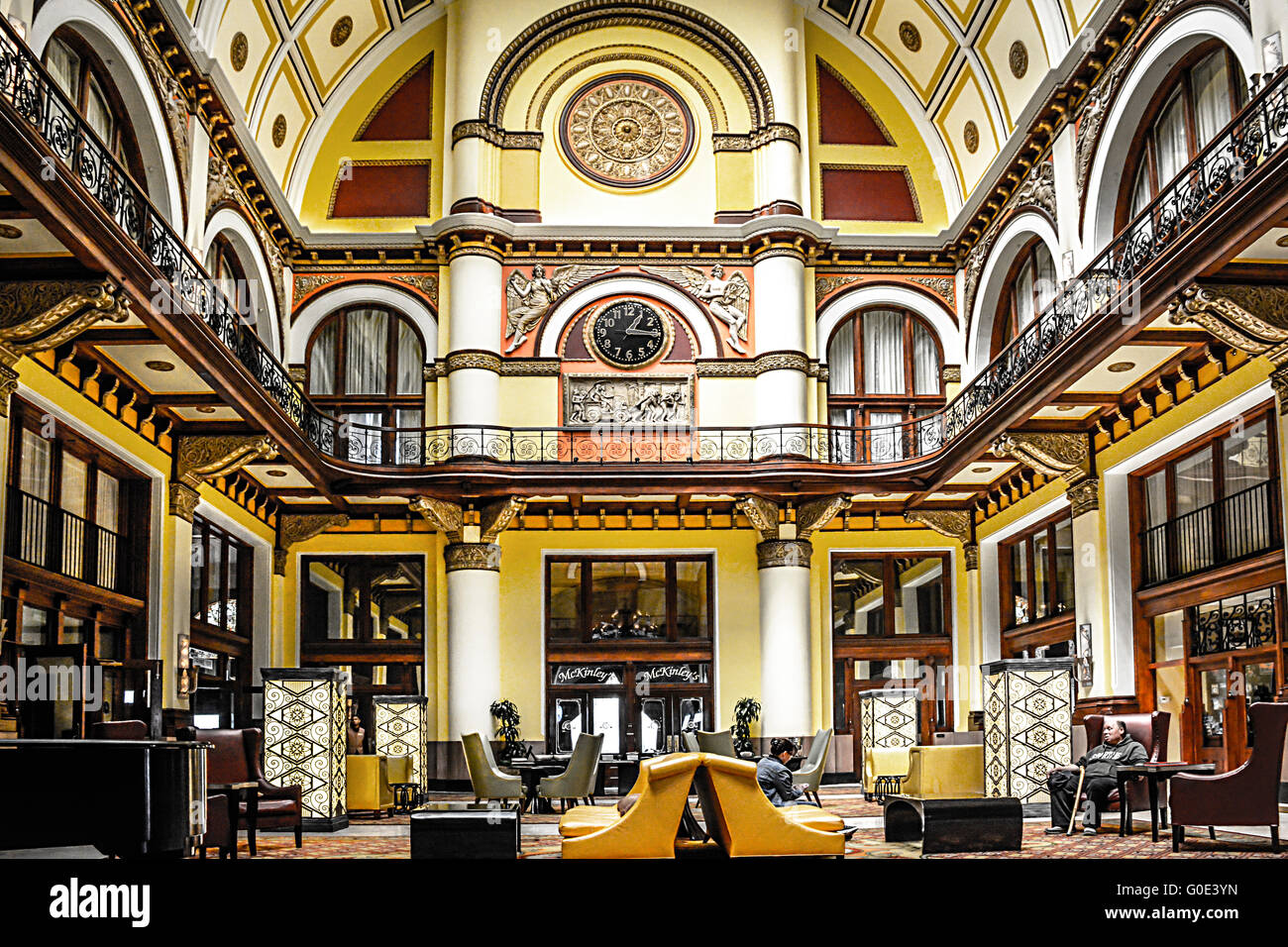 Bel intérieur de l'Union Station Hotel hall restauré à partir d'ex-L&N railroad station, est un joyau à Nashville, TN Banque D'Images