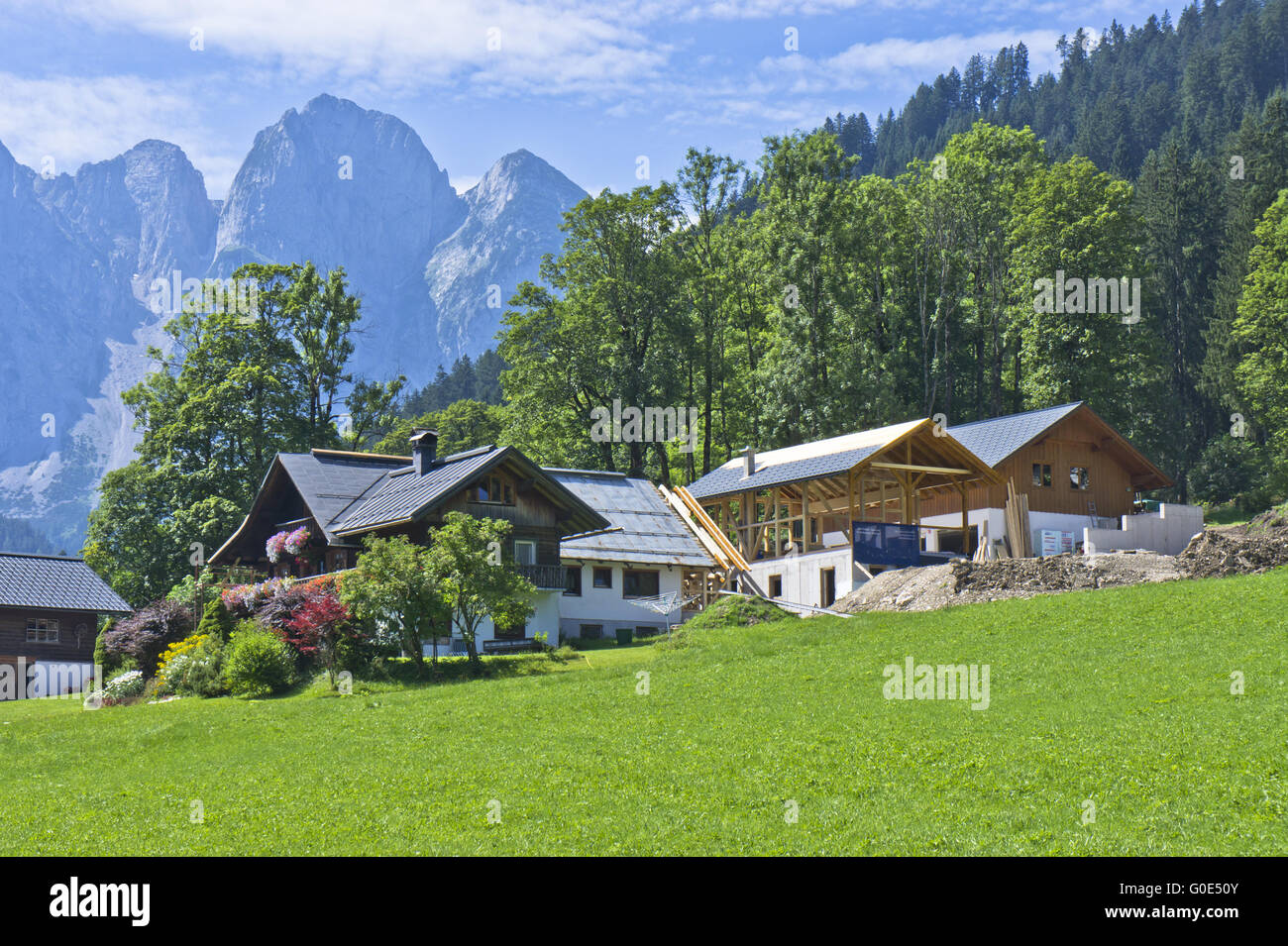 Alpes, l'Autriche, de la chambre au sein du paysage des Alpes Banque D'Images