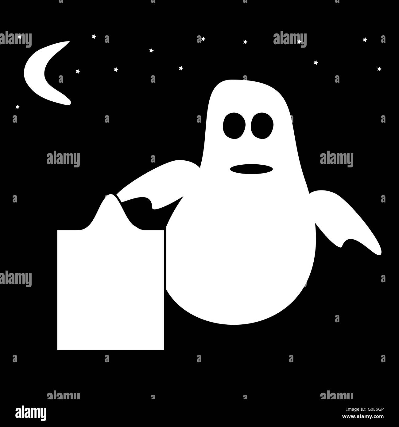 Funny Halloween Ghost cemetery tombstone Banque D'Images