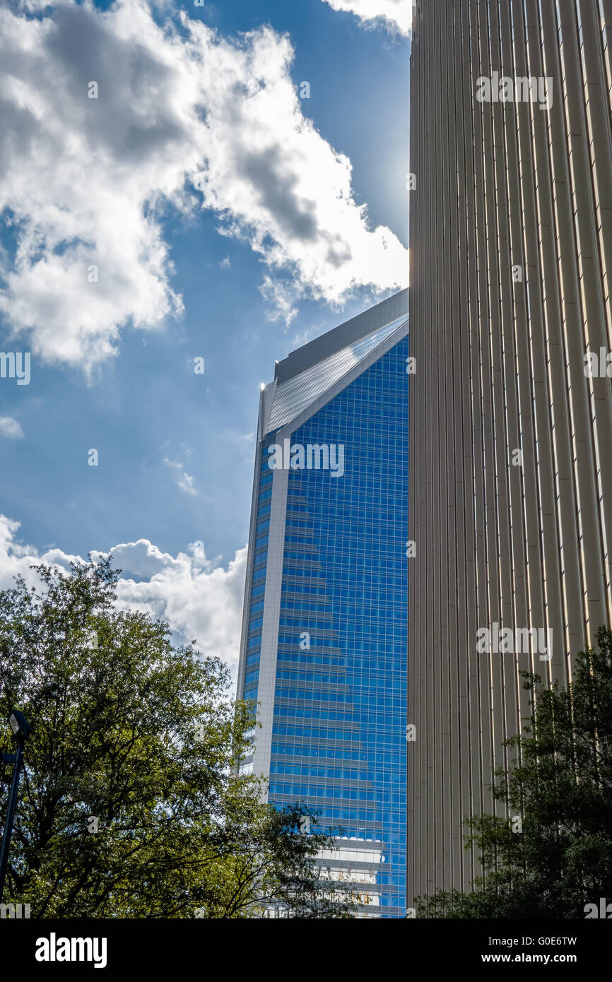 Charlotte nc skyline et scènes de rue pendant la journée Banque D'Images