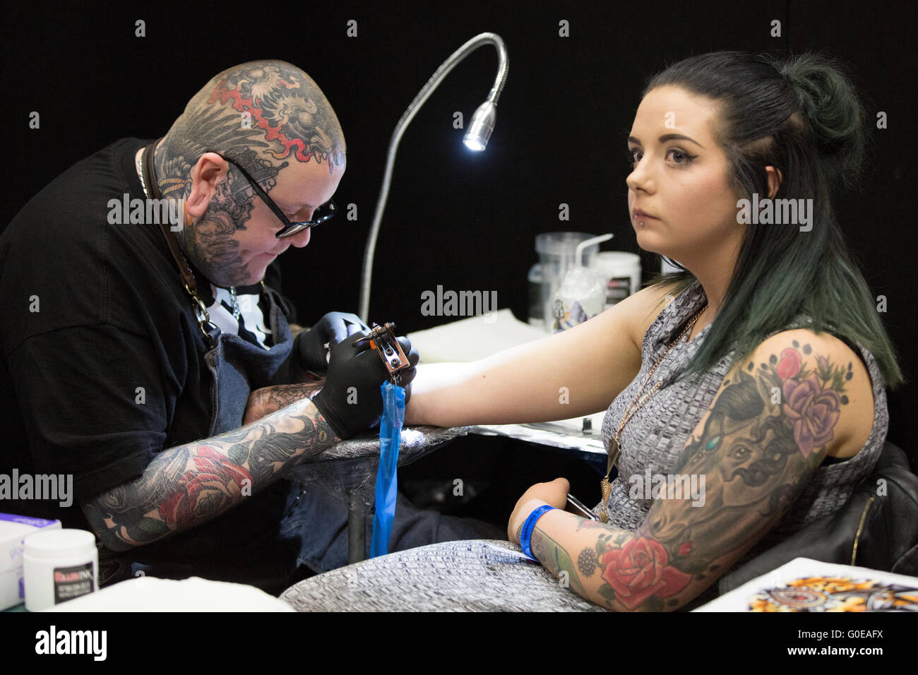 Brighton UK 30 avril 2016- Convention de Tatouage de Brighton Crédit : Jason Richardson/Alamy Live News Banque D'Images