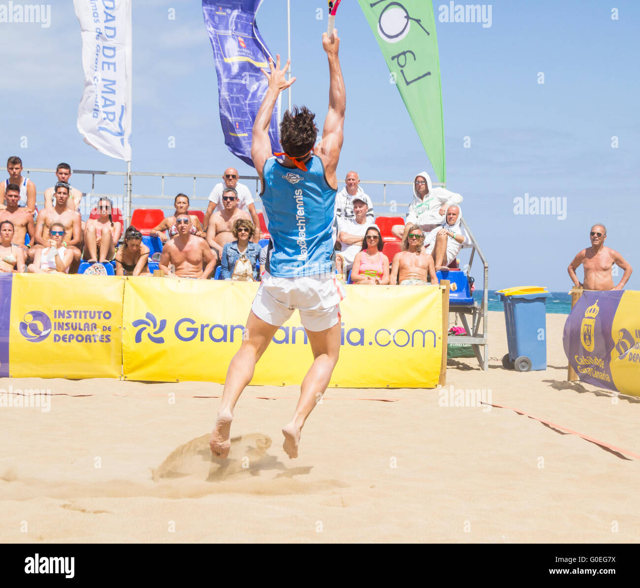 Tournoi de beach tennis international. Banque D'Images