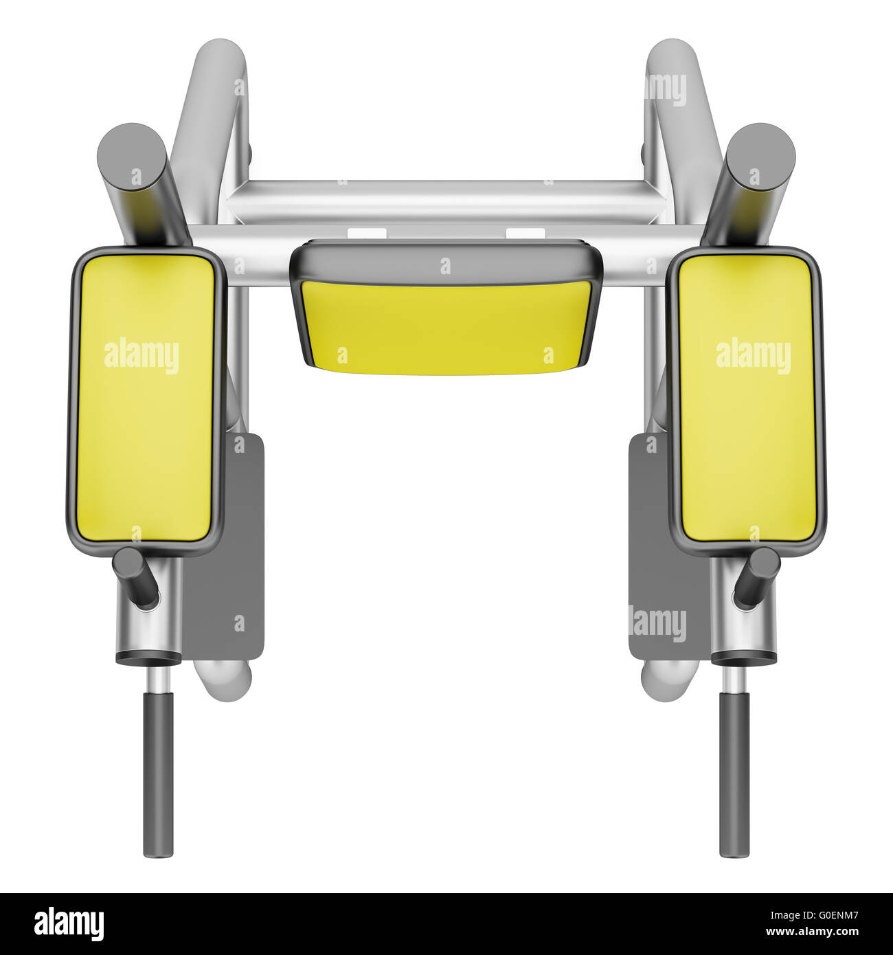 Vue de dessus de sport chaise romaine isolated on white Banque D'Images