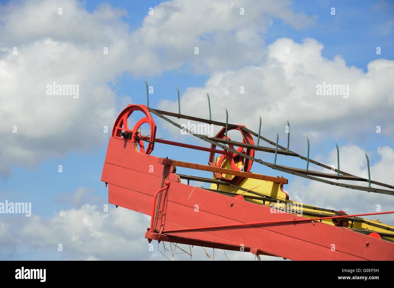 Haut de batteuse conveyor Banque D'Images