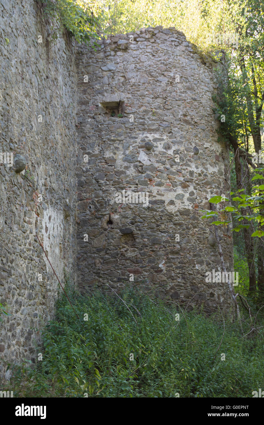 Les murs en pierre du château Schaunberg - Autriche Banque D'Images