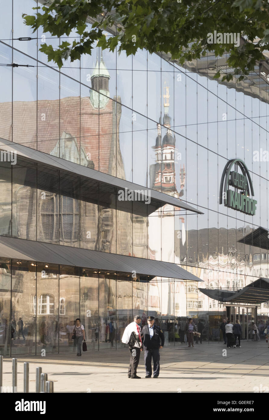 Nouvelle Place du marché à Chemnitz Banque D'Images