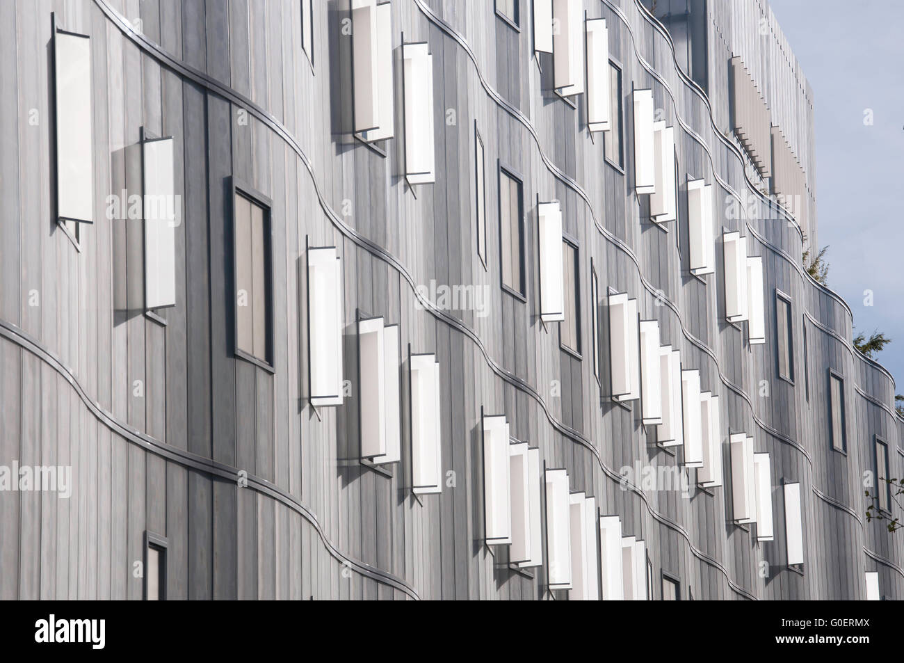 Bâtiment moderne du campus de l'UCL, Howland Street, Fitzrovia, London Borough of Camden, Greater London, Angleterre, Royaume-Uni Banque D'Images