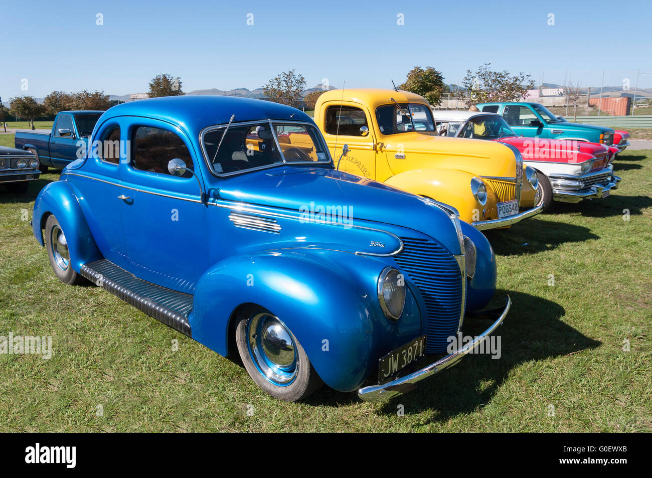 1939 Ford coupe au niveau National Hot Rod Show, A&P showground, Wigram, Christchurch, Canterbury, Nouvelle-Zélande Banque D'Images