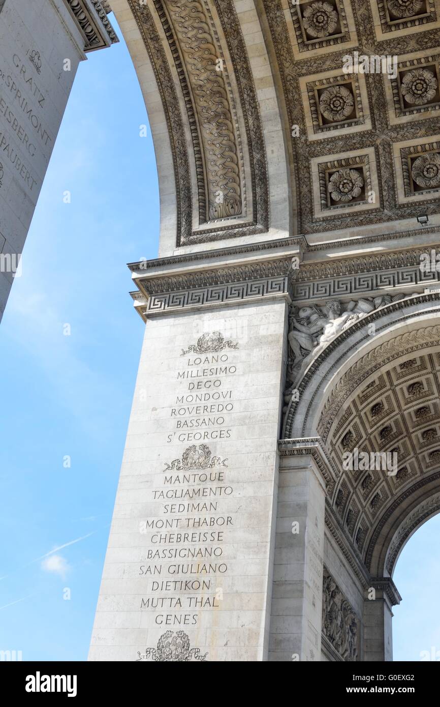 Arche de l'Arc de triomphe Banque D'Images