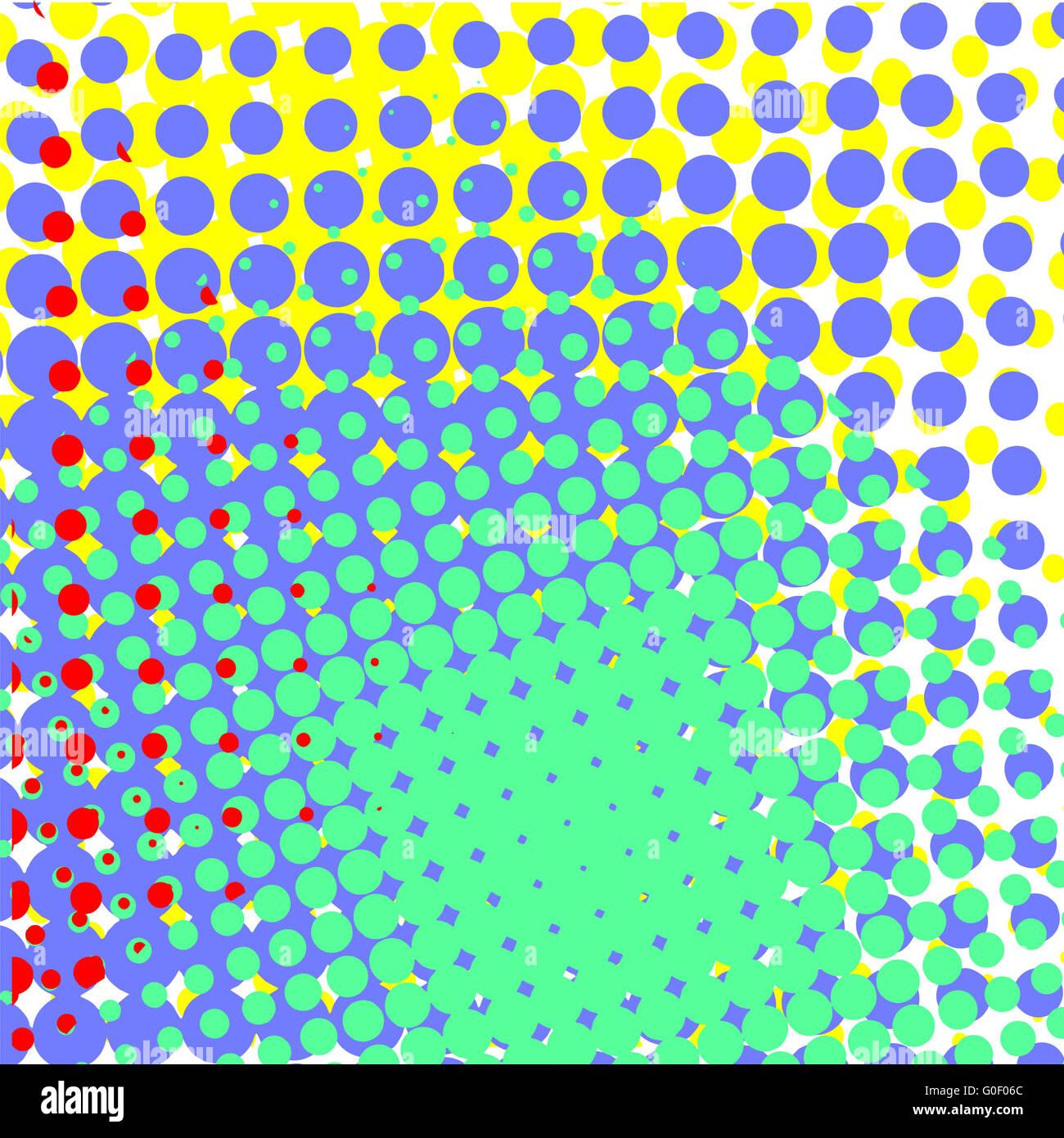 Ensemble de points de trame. Points sur fond blanc. Banque D'Images