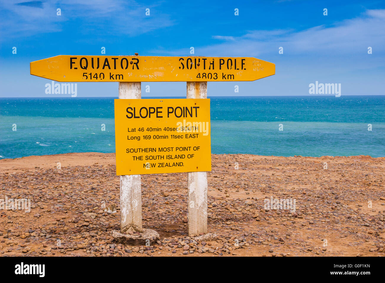 Point de pente, île du Sud, Nouvelle-Zélande Banque D'Images