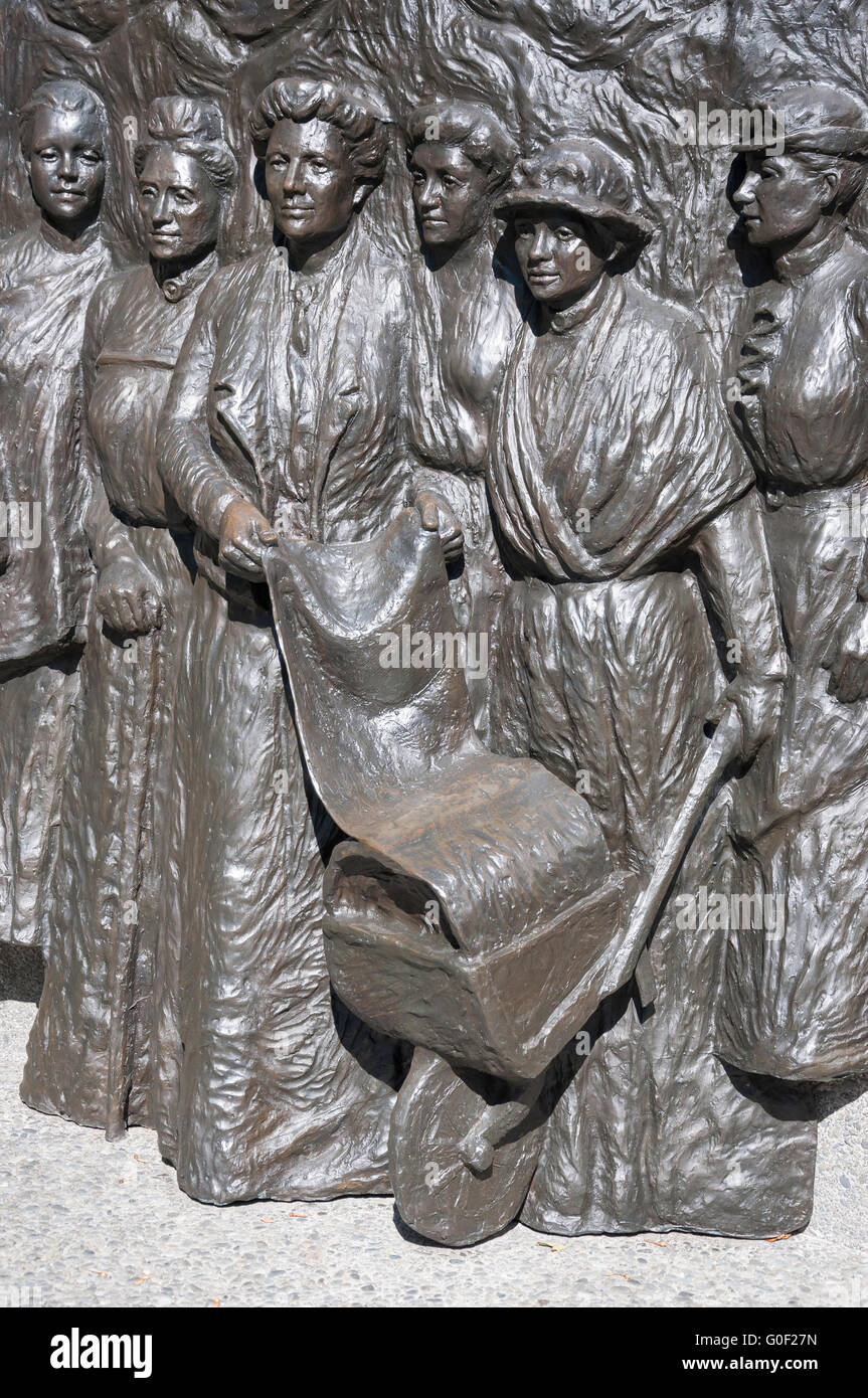 Kate Sheppard suffragettes National Memorial, Oxford Terrace, Christchurch, Canterbury, Nouvelle-Zélande Banque D'Images