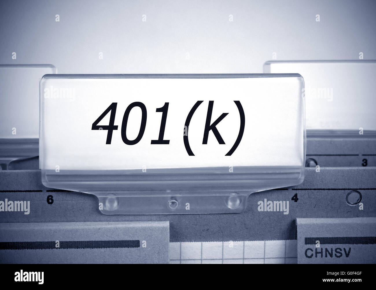 Dossier 401k s'enregistrer Index - Retraite et Banque D'Images