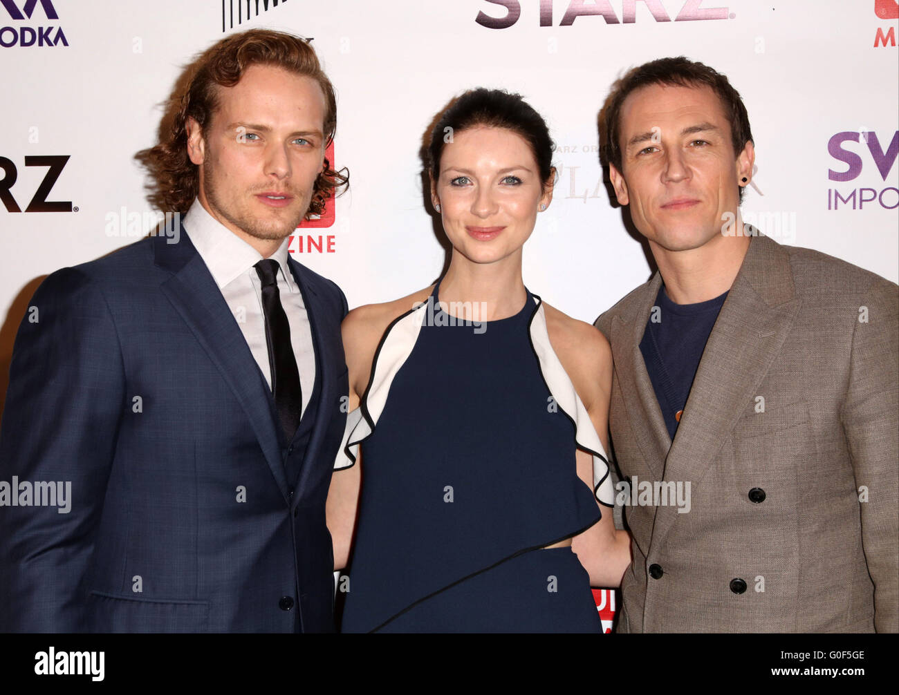 Les célébrités assister à TV Guide Magazine et STARZ célébration de OUTLANDER avec couvercle Caitriona Balfe stars et Sam Heughan à Palihouse West Hollywood. Avec : Sam Heughan, Caitriona Balfe, Tobias Menzies Où : Los Angeles, California, United States Quand : 30 Mars 2016 Banque D'Images