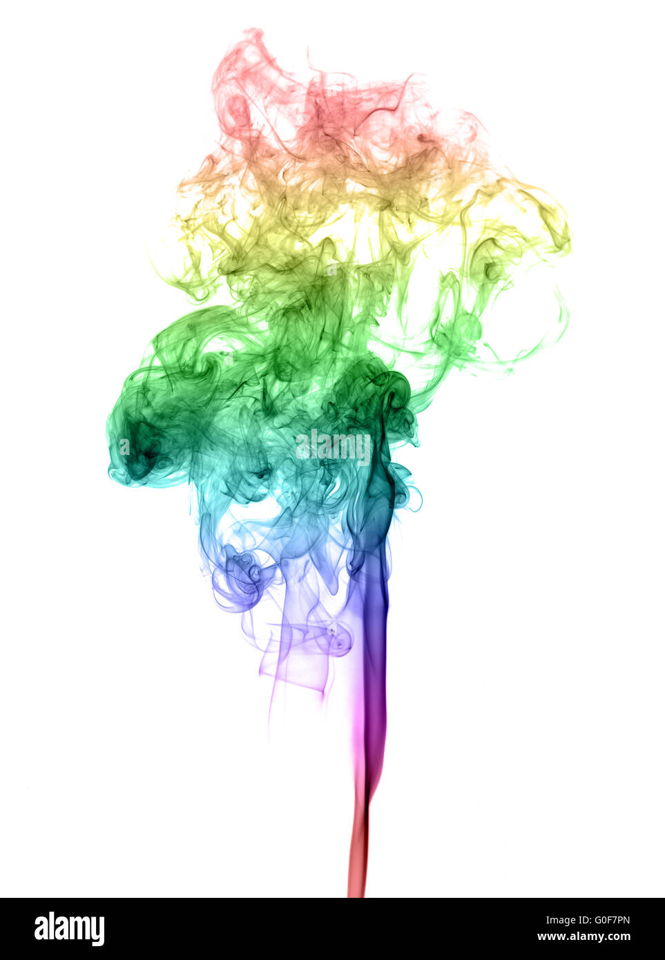 Résumé La fumée multicolore sur un fond clair Banque D'Images