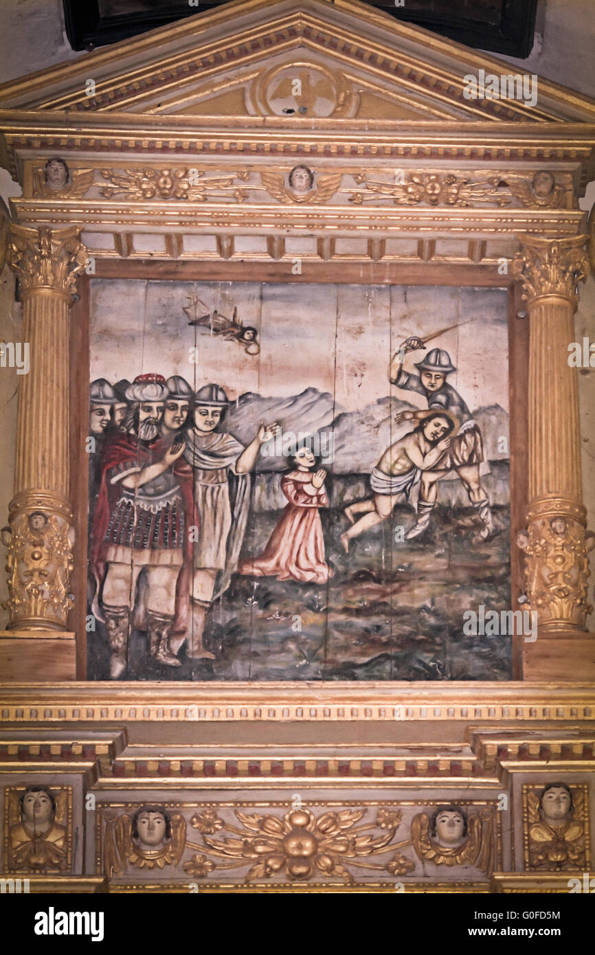 Intérieur de Cathédrale Se comme vu de la basilique de Bom Jesus, Old Goa, Inde Banque D'Images