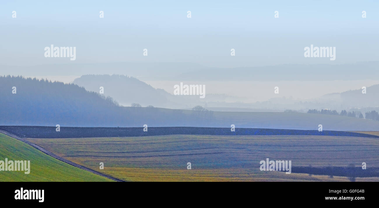 Vue de Mägdeberg Hegau Banque D'Images