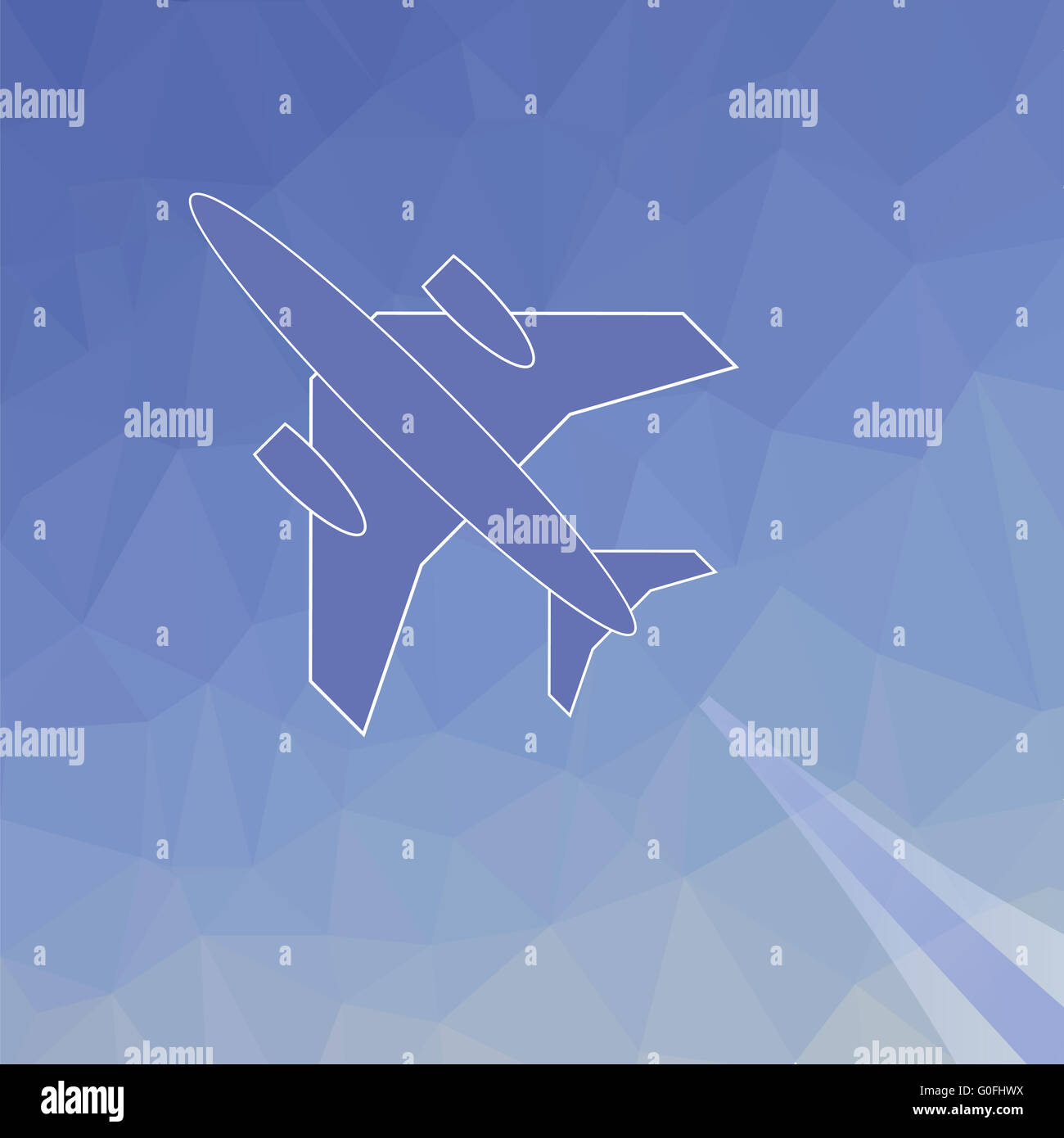 Silhouette d'Avion Banque D'Images