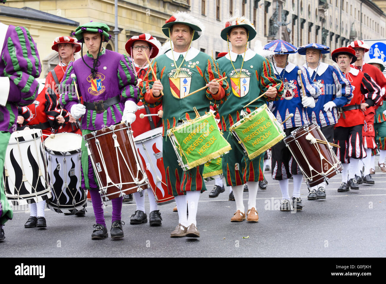 Parade d'ouverture de l'Oktoberfest de Munich Banque D'Images