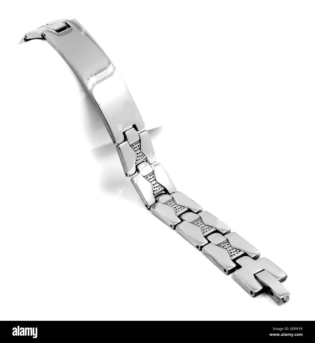 Bracelet en acier inoxydable Banque D'Images