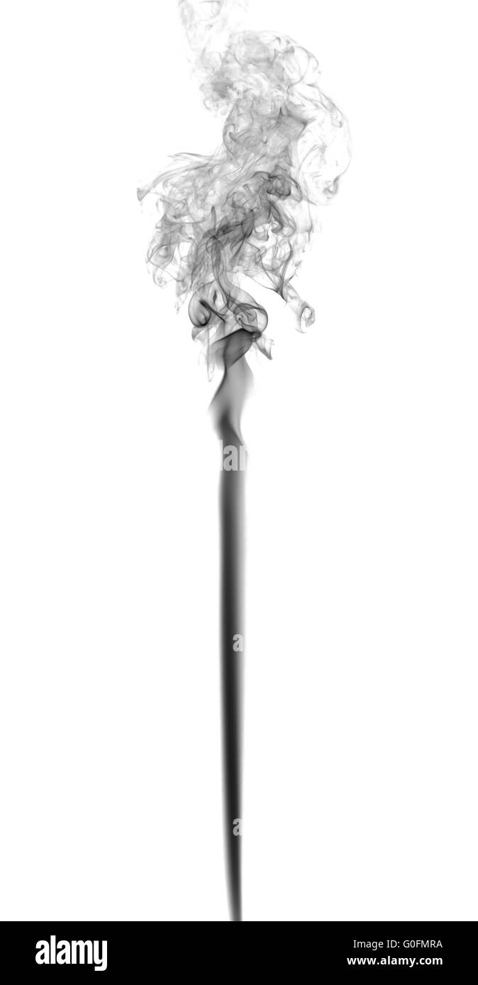 Résumé de fumée noire sur fond clair Banque D'Images