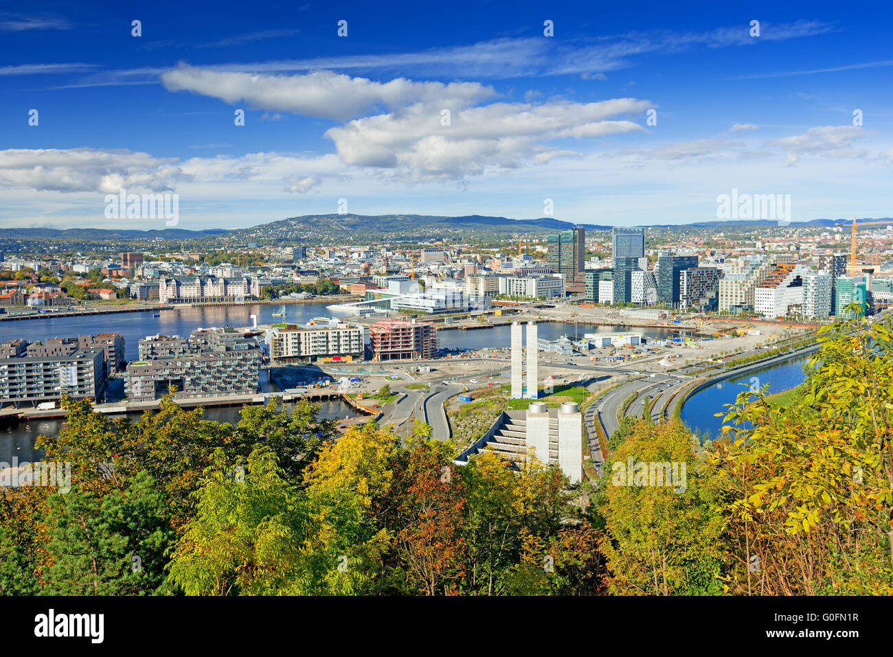 Vue d'Oslo Norvège Banque D'Images