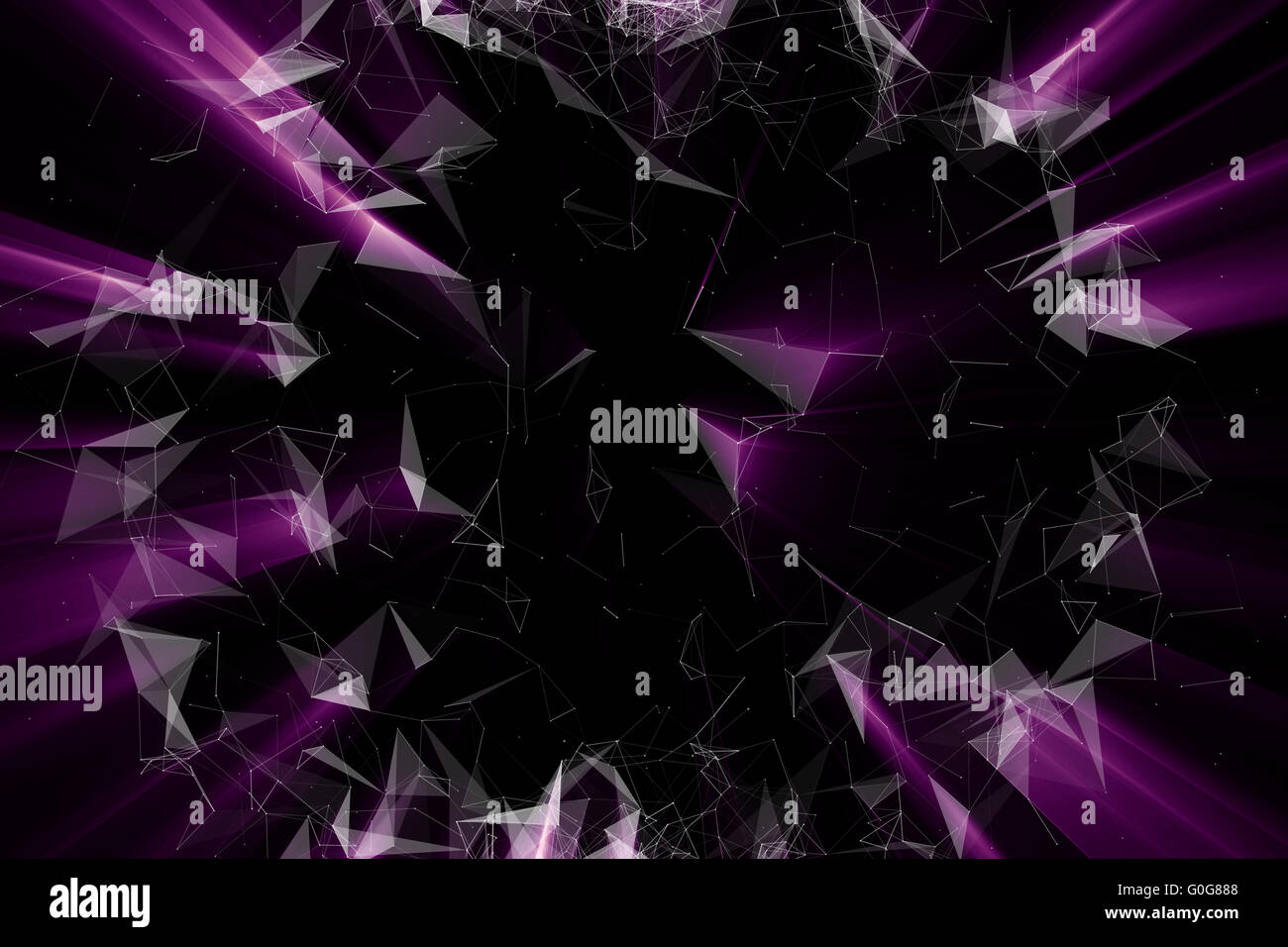 Shine violet avec Plexus Banque D'Images