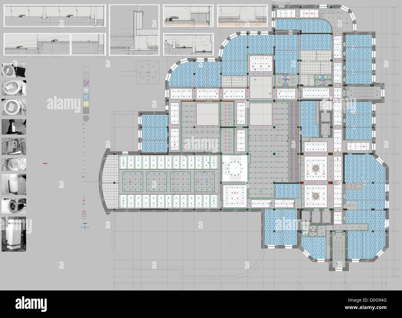 Dessin du plan bâtiment public Banque D'Images