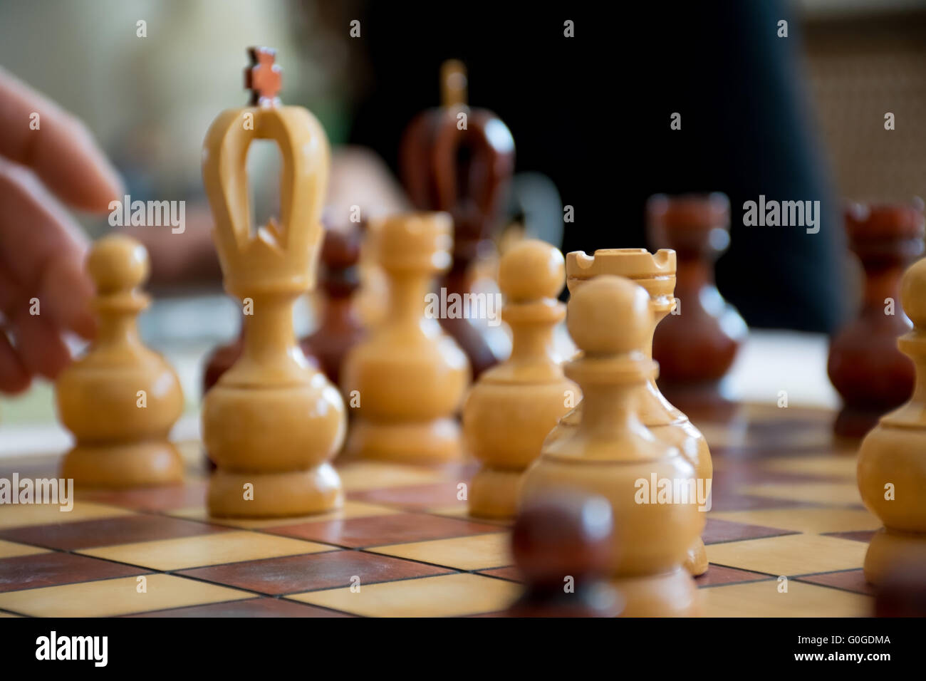 Jouer aux échecs Banque D'Images