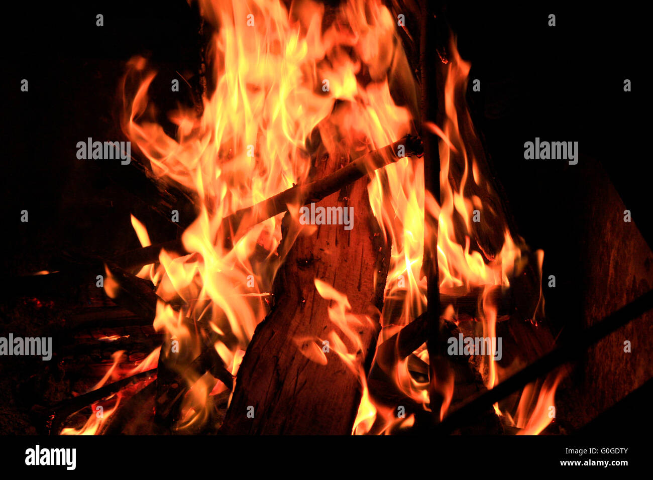 Feuer, Schweizer Alpen. Banque D'Images