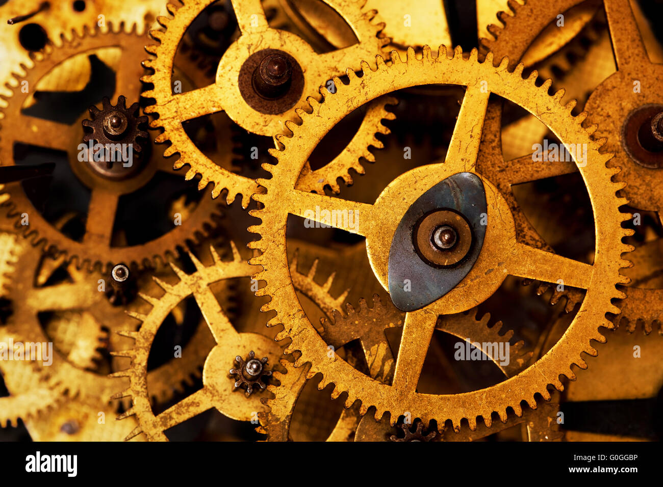 Grunge pignon, roue dentée arrière-plan. Sciences de l'industrie, une horloge, la technologie. Banque D'Images